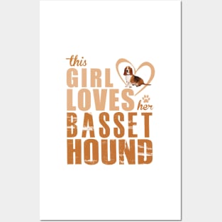 This girl loves her Basset Hound! Posters and Art